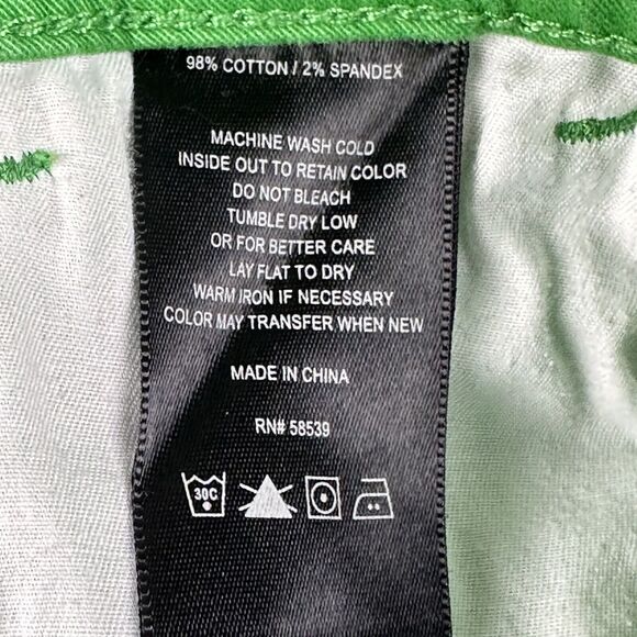 Kut From the Kloth KFTK Catherine Slim Boyfrined Pants Womens 10 Green Cuffed - Picture 14 of 15